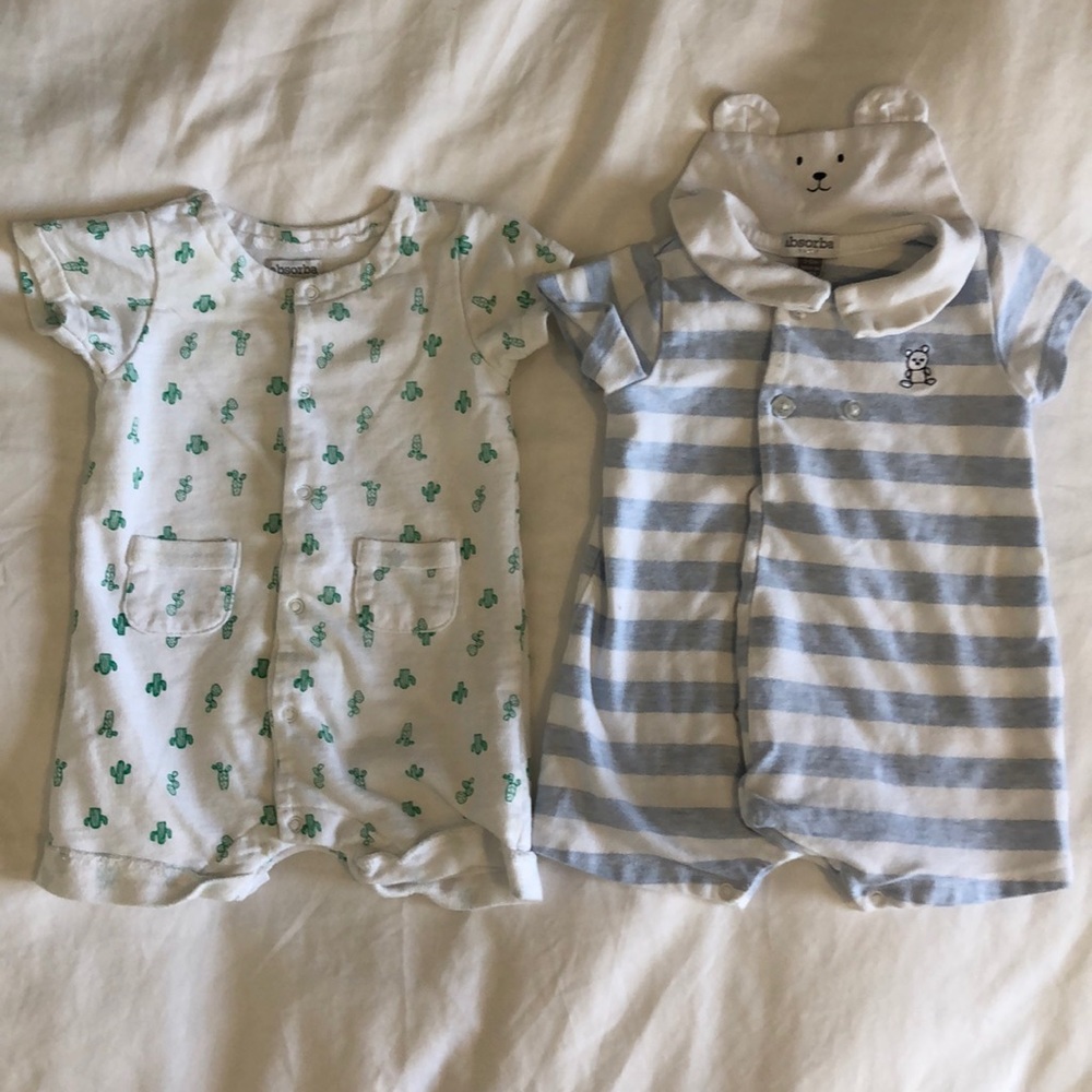 Absorba rompers - 3-6m
